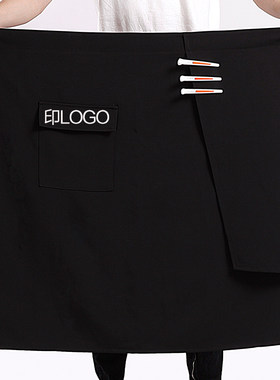 工作服定制logo半身围裙免费印字