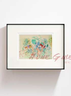 Raoul Dufy 丨Cavaliers sous bois 版画小众现代艺术高级感挂画