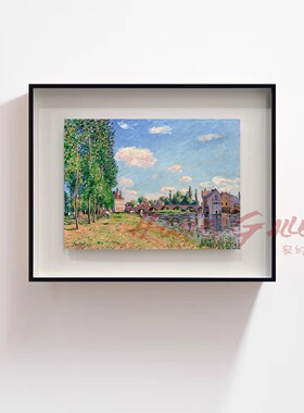 Le pont de Moret-sur-Loing en ete 小众装饰画现代高级挂画