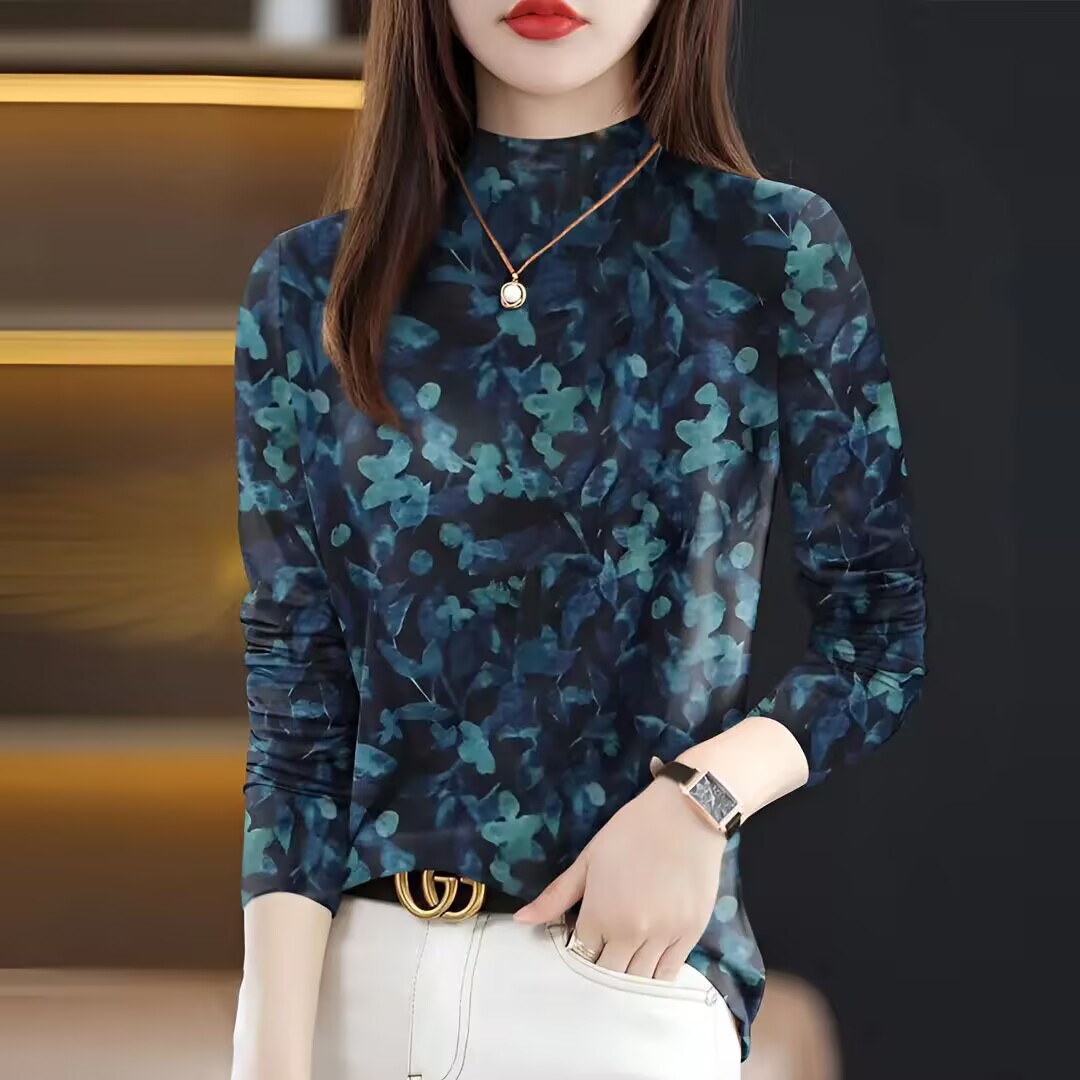 印花捡漏~大码新款剪标高档女装2026春季减龄长袖遮肚T恤女上衣潮