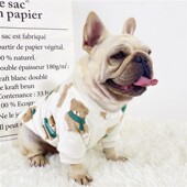 巴哥法斗衣服秋冬装 绒衣保暖舒适卡通狗狗卫衣斗牛犬大码 胖狗衣服