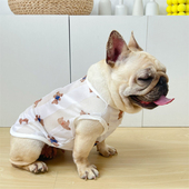 法斗衣服夏季 背心网眼透气防晒可爱网红巴哥斗牛犬胖狗狗衣服 薄款