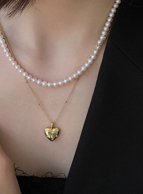 纯银镶钻爱心超细锁骨链巨闪吸睛