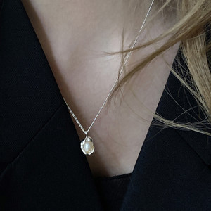 925银设计感项链气质珍珠锁骨链