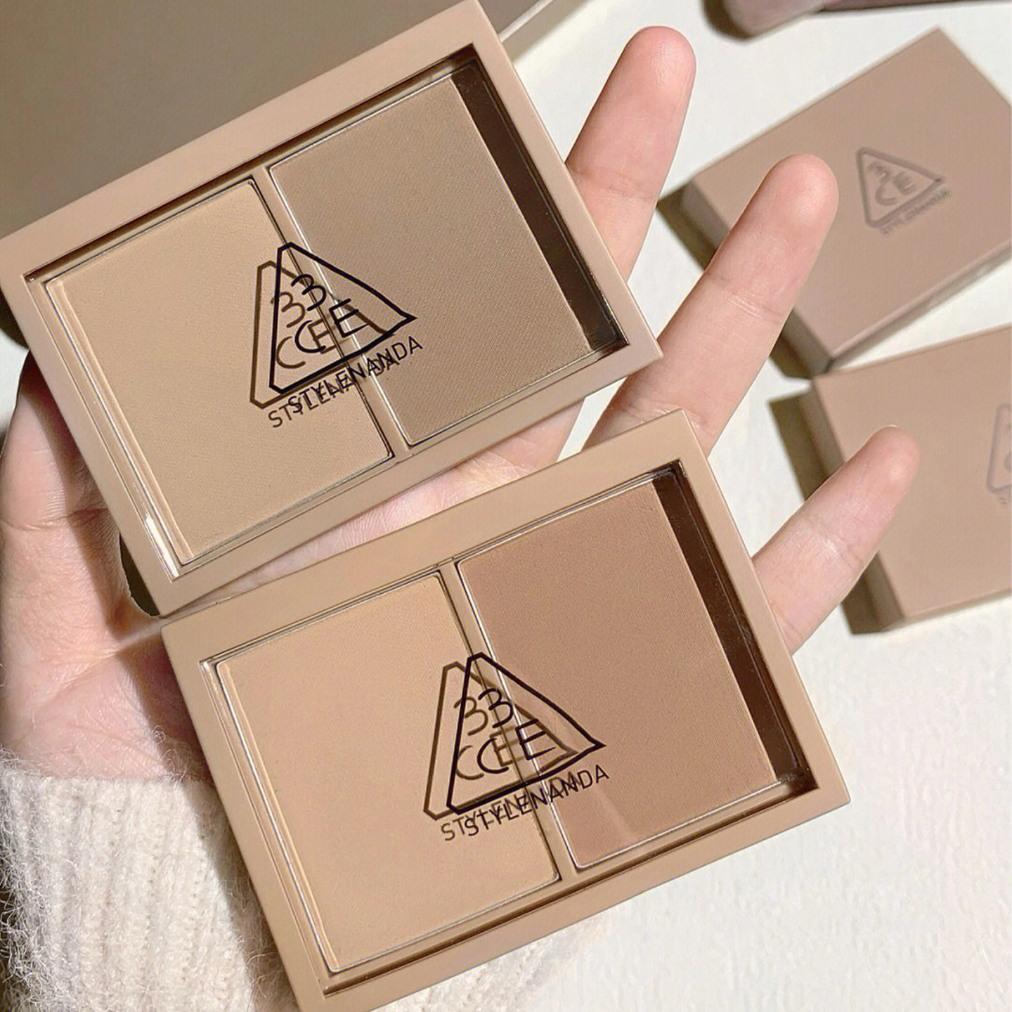 3ce修容盘ashbrown自然灰棕色