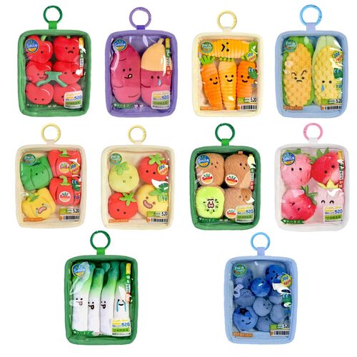 Kepelon蔬果托盘可爱蓝莓草莓大葱番茄萝玉米挂件耳机包生日礼物