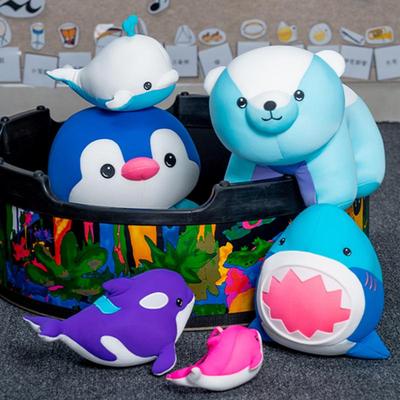 多巴胺夏季企鹅鲨鱼玩偶泡沫公仔