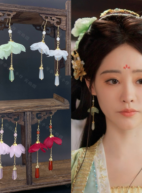 甜美仙女立体薄纱花朵宋一汀古风