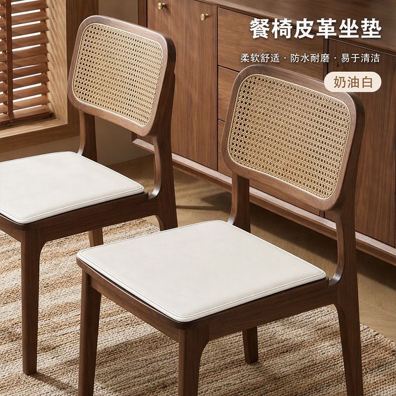 四季通用高端软皮防滑防猫抓新款耐磨皮制椅垫皮革餐椅坐垫不粘毛