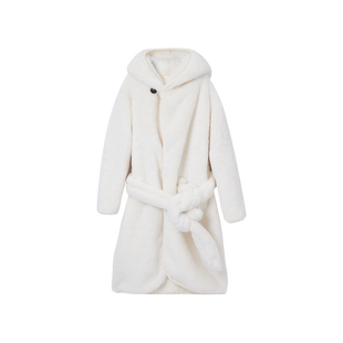 松永冬季儿童加厚舒棉绒睡袍男女童保暖睡衣家居服长款浴袍珊瑚绒