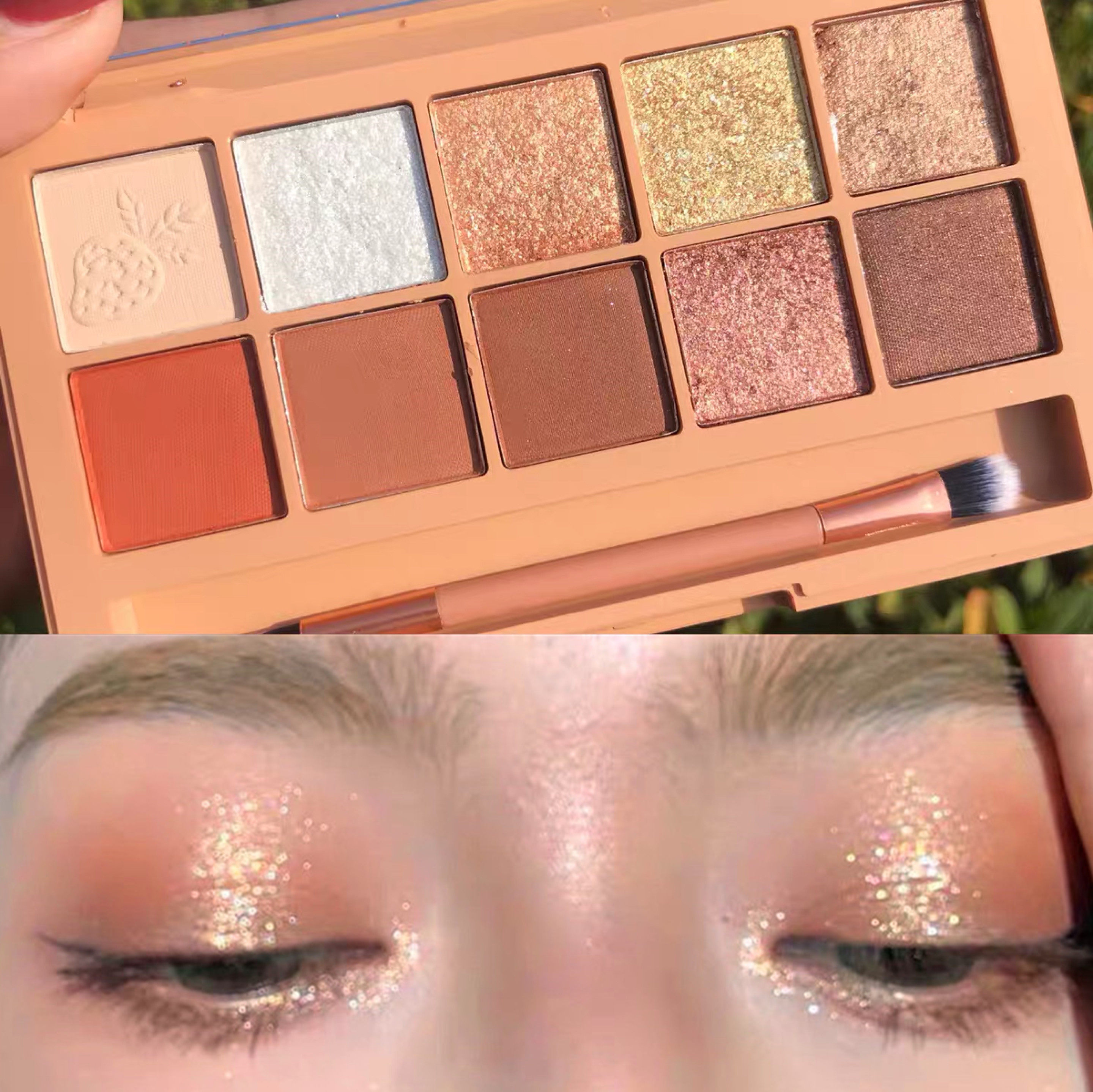 MARC BUSE焕彩派对十色眼影ins超火珠光闪粉蜜桃橘色大地色平价款|msdalam kategori Alat solek/minyak wangi/kecantikan, Pembayang mata - dari Buy2taobao.com untuk memberikan perkhidmatan ejen Taobao profesional membeli