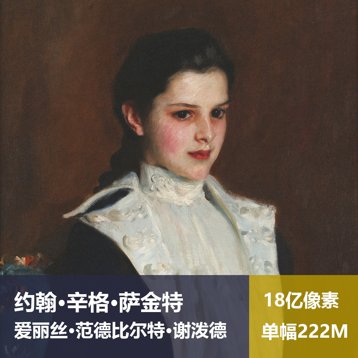 爱丽丝·范德比尔特·谢泼德萨金特高清油画原版作品装饰画素材
