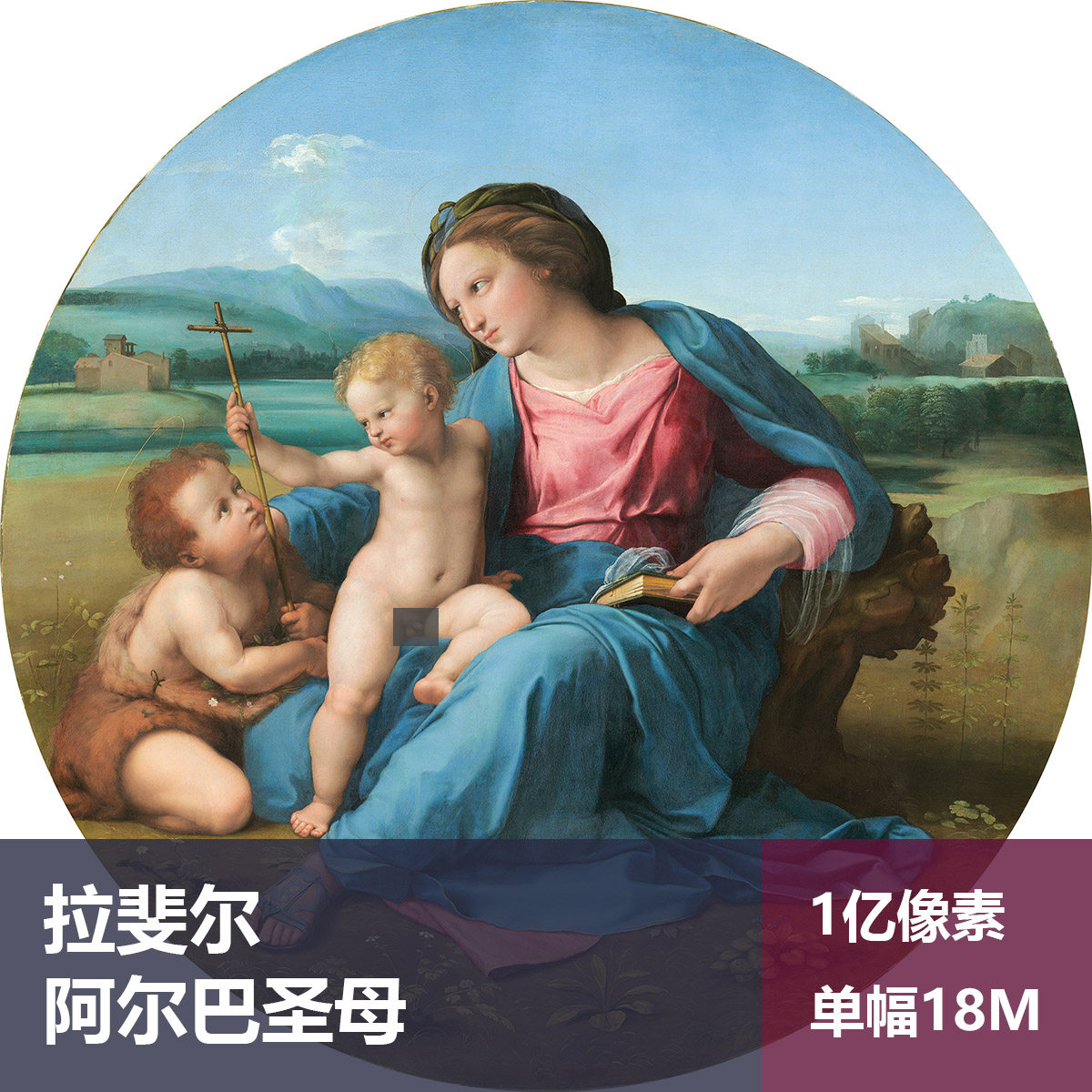 阿尔巴圣母拉斐尔高清油画原版作品装饰画喷绘图片素材