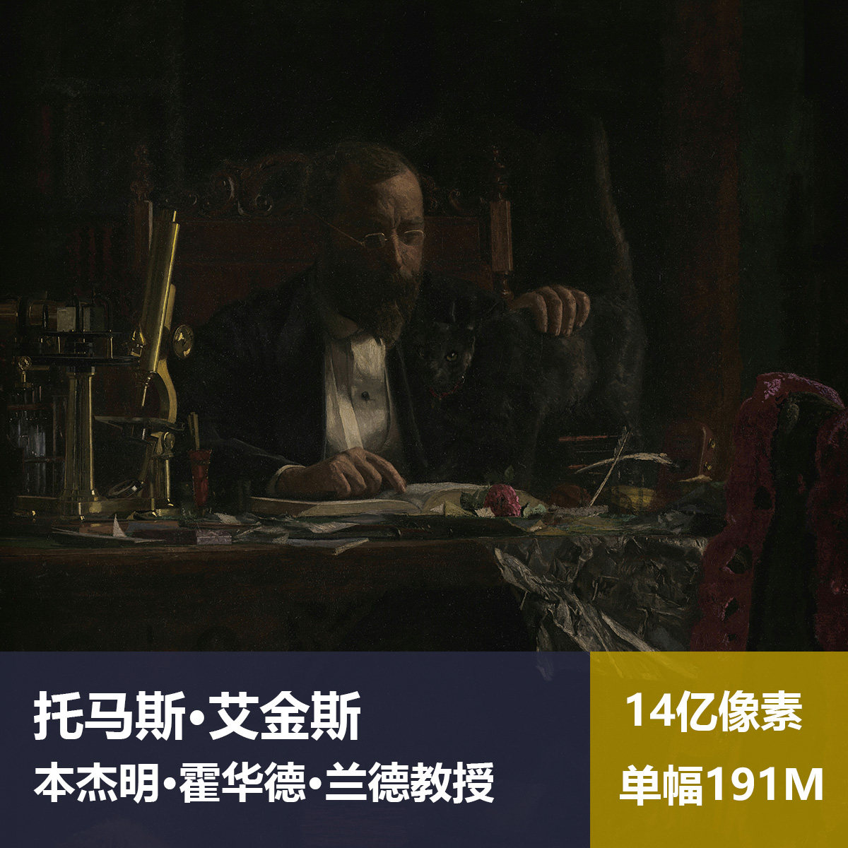 本杰明·霍华德·兰德教授托马斯·艾金斯高清油画原版作品素材