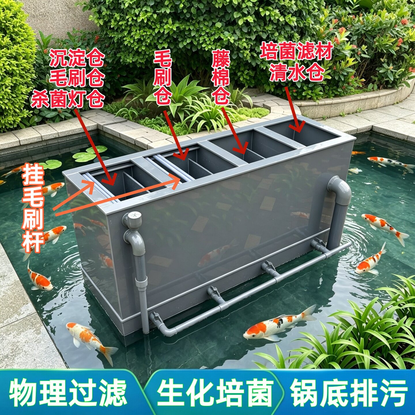 无滞留水强排排污锅底过滤箱图片
