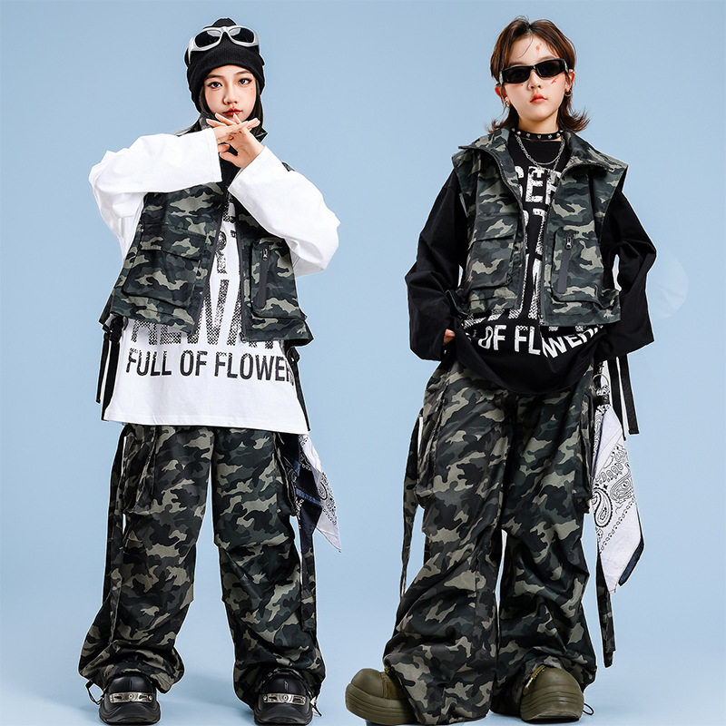 儿童hiphop嘻哈街舞演出服T恤