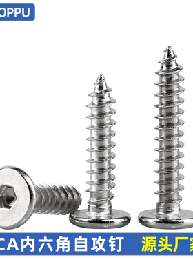 304不锈钢CA平头内六角自攻螺丝钉超薄头内六角自攻钉M2M3M4M5M6