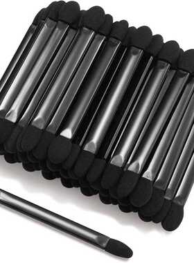 专业双头眼影刷海绵遮瑕棒化妆刷高级眼部化妆工具旅行便携式长杆