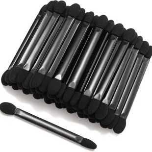 专业双头眼影刷海绵遮瑕棒化妆刷高级眼部化妆工具旅行便携式长杆