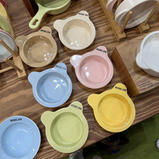 bd小熊系列宠物碗陶瓷网红吃播狗食碗 Dog猫碗 现货 韩国Bridge