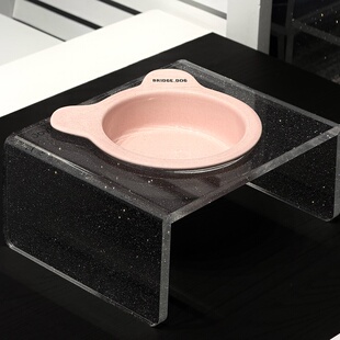 Joyhaven意大利钻闪亚克力宠物碗架猫狗碗增高架适配BD餐前盘AE碗