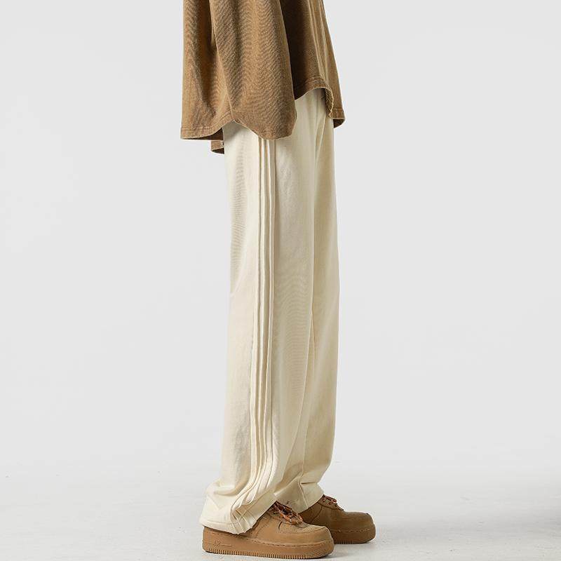 Sjcproject杏色阔腿卫裤男