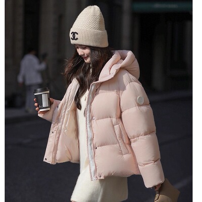 90国标白鸭绒长短连帽羽绒服