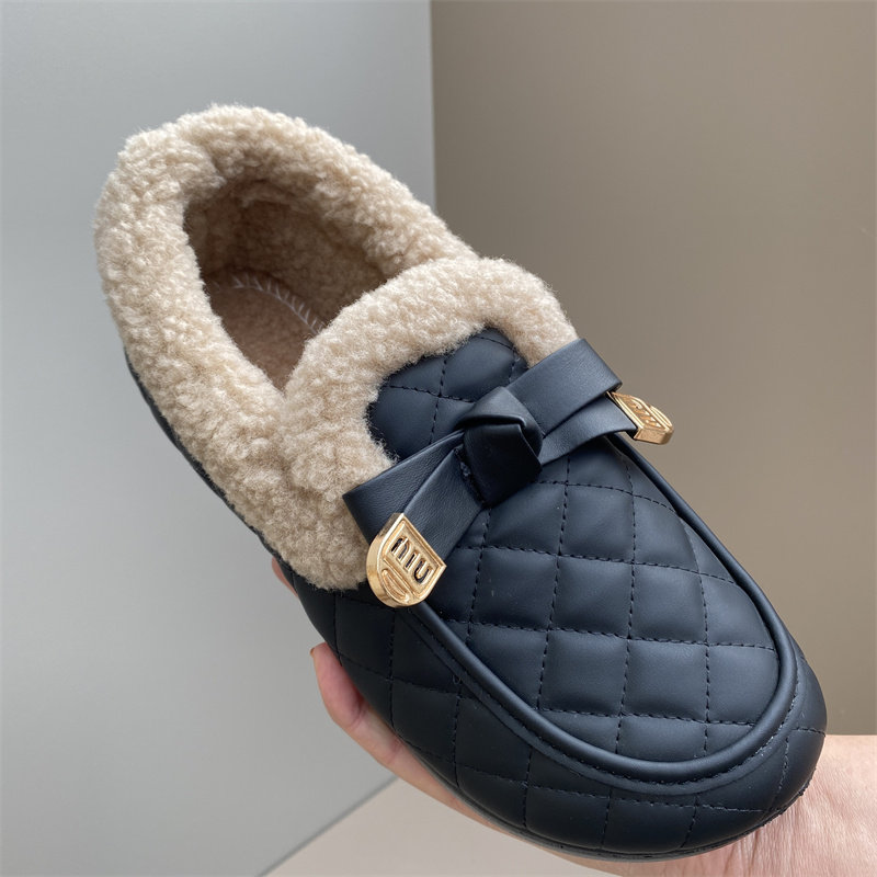 2025冬季女棉鞋防水防滑一脚蹬豆豆鞋加绒加厚软底时尚保暖乐福鞋,女鞋,棉鞋,淘宝优惠券,粉丝福利购,淘宝优惠卷