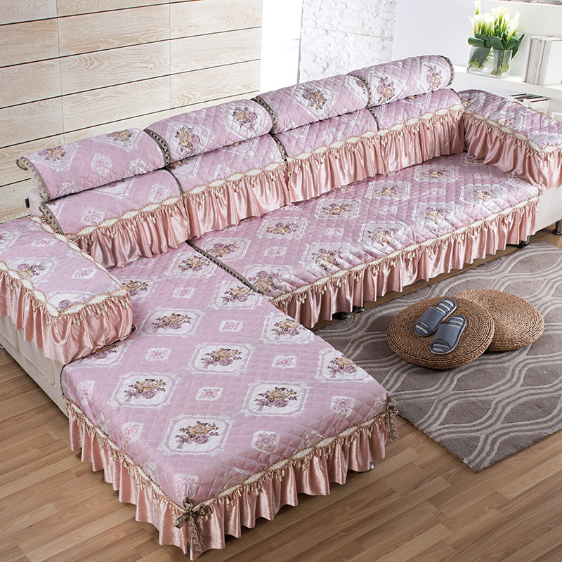 亚麻沙发垫定做欧式奢华123组合四季通用罩巾U型全包真皮防滑包邮