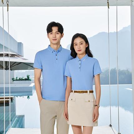 男士polo衫短袖夏季工作服定制logo 工装印字 团队旅行装 上班装