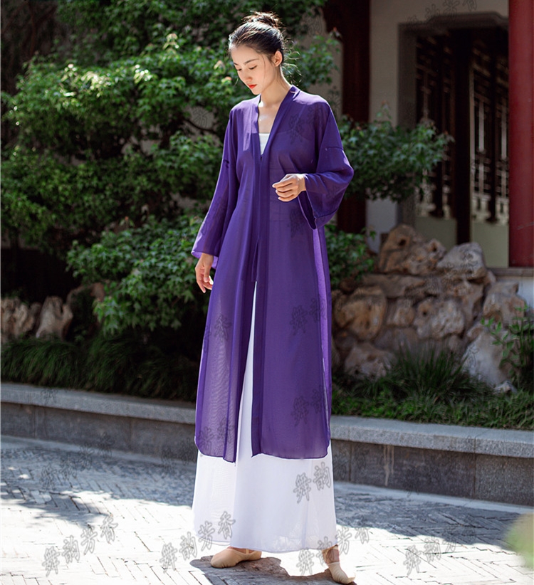 中国古典身韵舞蹈练功服现代跳舞服装披肩长款外搭披风成人广场舞