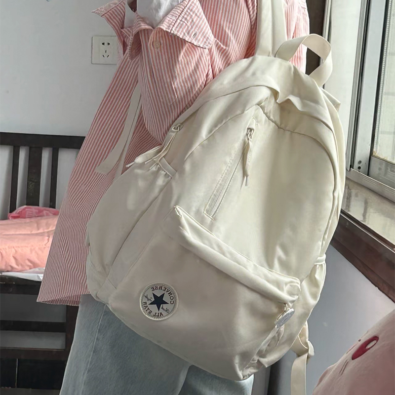 匡威 Converse 大童中号男女学生拉链飘带设计聚酯纤维书包双肩包