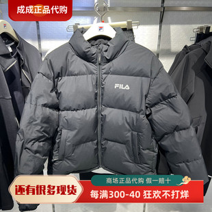 休闲保暖羽绒服外套黑色立领 男装 斐乐F11M549919FBK 2025年冬款