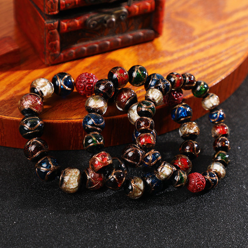 같은 스타일의 옛 진궁 별 향재 유약 오행 다보금 삼키는 짐승 남녀 패션 팔찌