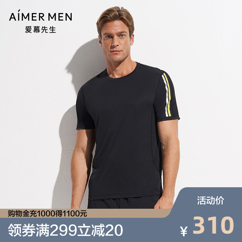 爱慕先生运动慢跑系列圆领短袖NS62D551