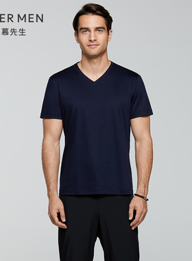 爱慕先生20SS睿智主推T男士V领短袖NS81D702