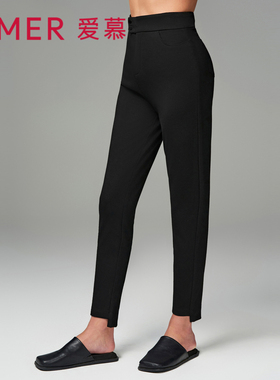 爱慕23AW魔力打底秋冬纯色加厚双层外穿女裤AM828921