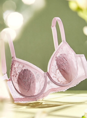 23新品【花瓣内衣】爱慕内衣女轻薄防凸点大胸显小文胸AM138331