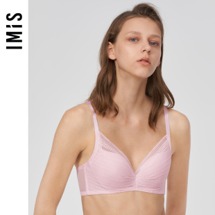爱美丽IMIS内衣钢托大胸显小全罩杯4 4薄羽绵无纺布文胸IM12BKT1