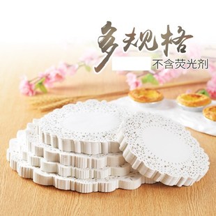 白色圆形吸纸花边厨房花纸炸小吃花底一次性面包饼干垫盘烘培纸垫