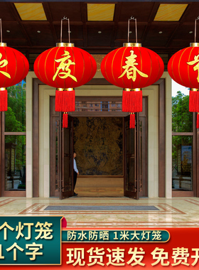 欢度春节佳节2026大红灯笼灯吊灯中国风挂饰新年户外公司大门装饰