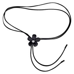 花朵细皮绳腰带女新款配连衣裙百搭细皮带时尚简约小众设计感装饰