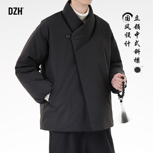 男士黑色新中式外套男款保暖2026新款冬季厚棉服夹克棉衣大码男装