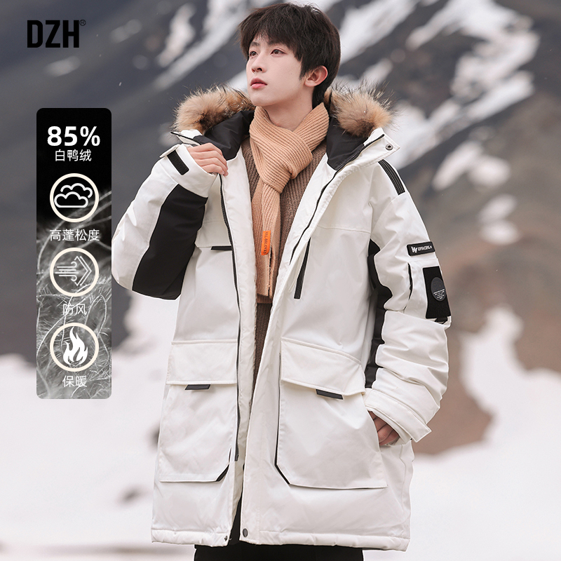 连帽宽松版型冬季工装羽绒服