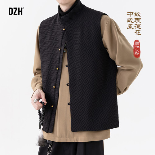 新中式无袖坎肩背心马甲复古上衣