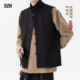 复古纹理感外套男装 男士 2026新款 坎肩背心马甲男无袖 褂子上衣 中式