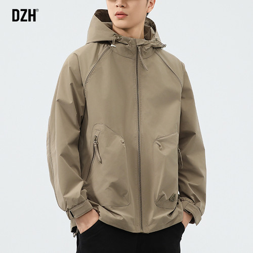 连帽美式户外冲锋衣夹克外套