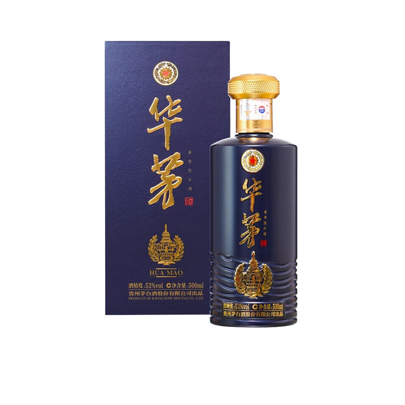 贵州茅台华茅蓝53度500ml酱香型白酒高度纯粮酒礼盒喜宴节日送礼