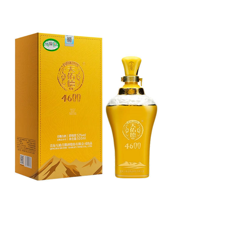 天佑德青稞酒52度海拔4600 500ml单瓶 清香型纯粮白酒 高端酒送礼