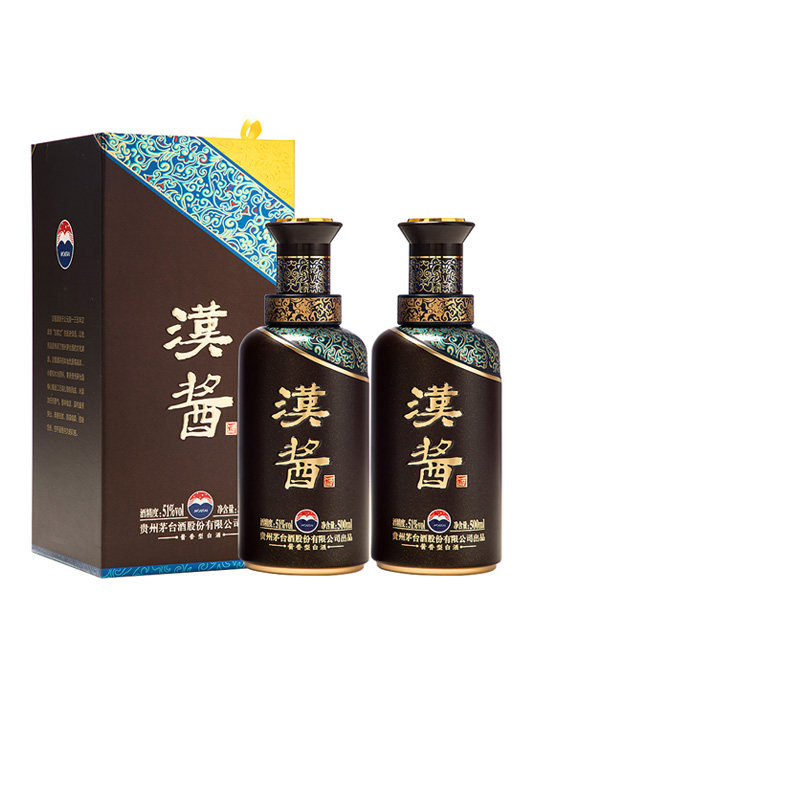 中酒网 贵州茅台出品51度汉酱3.0酒500ml*2有礼袋 酱香白酒送礼